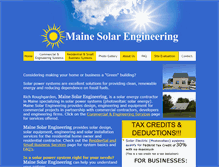 Tablet Screenshot of mainesolarengineering.com